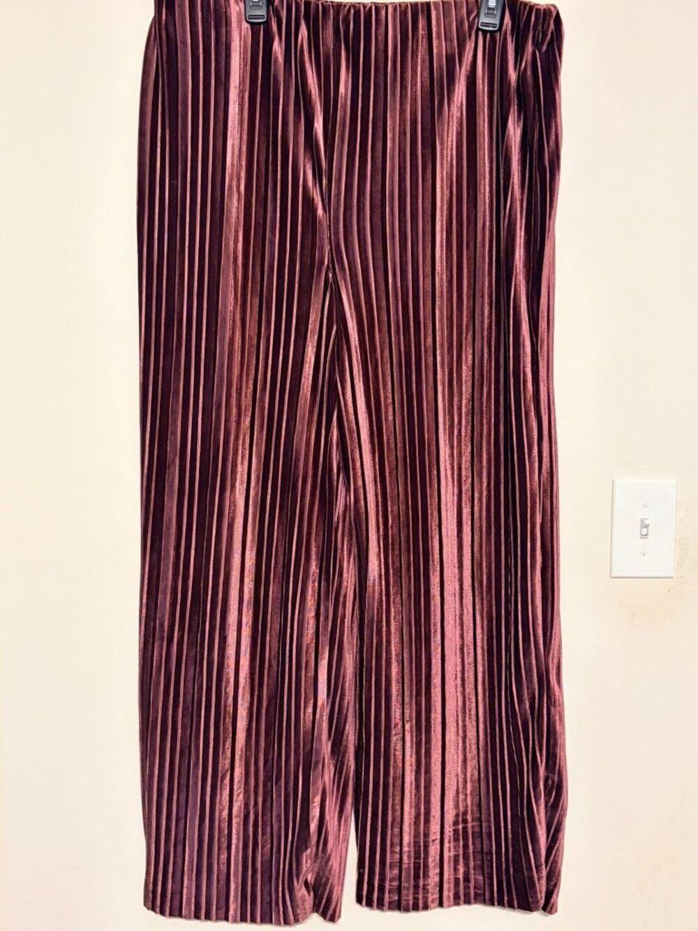 New NWT A New Day Brown Velvet Style Pleated Wide Leg Pants Size XXL 2XL